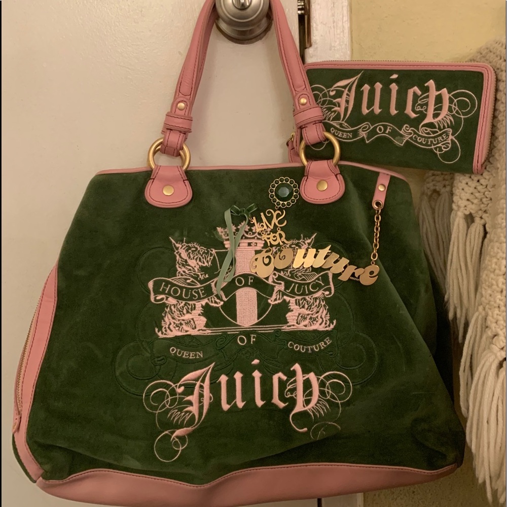 A Juicy Couture handbag and wallet